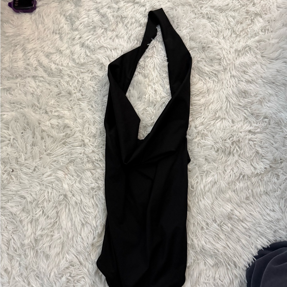 SHEIN Black Halter Bodysuit